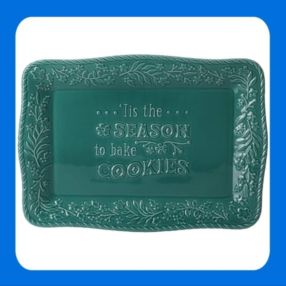 🎁 New Pioneer Woman Merry Meadow Embossed Green 14" Platter